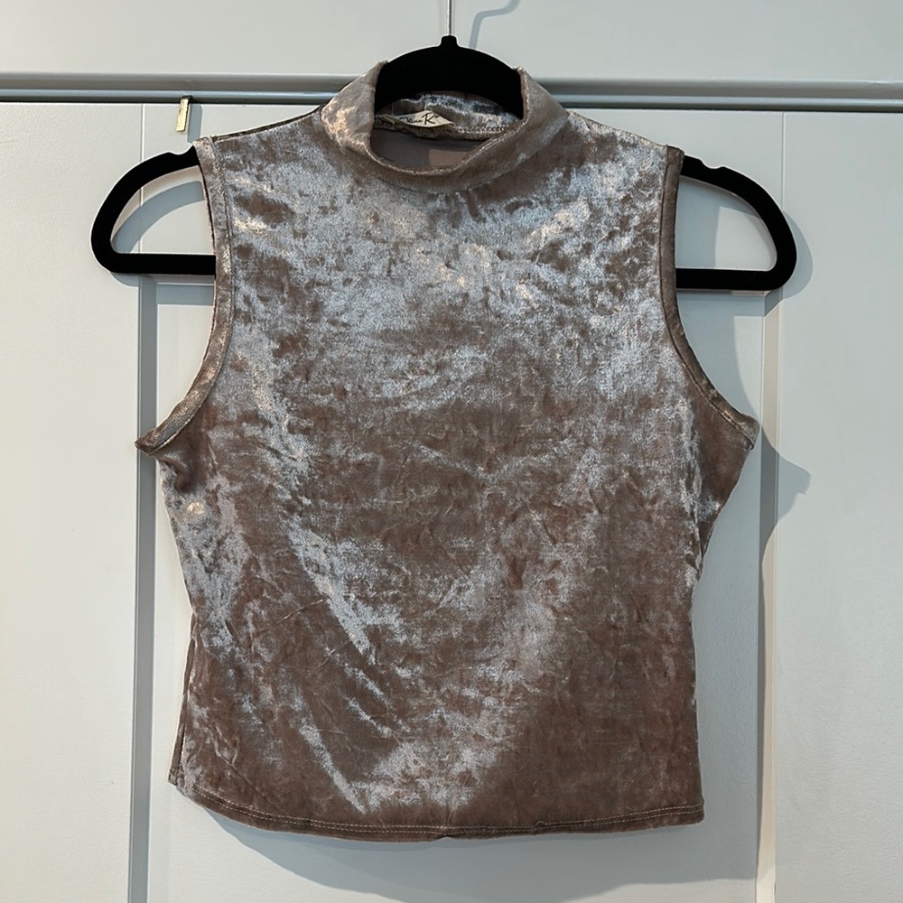 Olivia Rae Dusty Pink Crop Tank Top Fitted Sleeveless